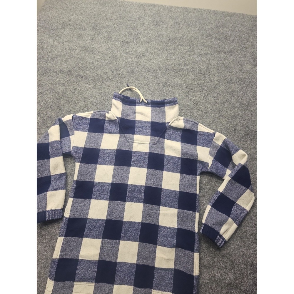 Vinyard Vines Pullover "Womens XXS" Mock Neck Blue Buffalo Plaid Sweatshirt